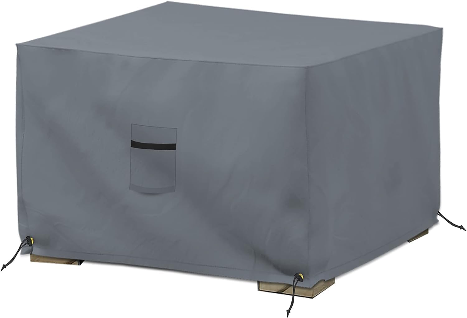 Covers All Outdoor Ottoman Cover Gray 23x23x18