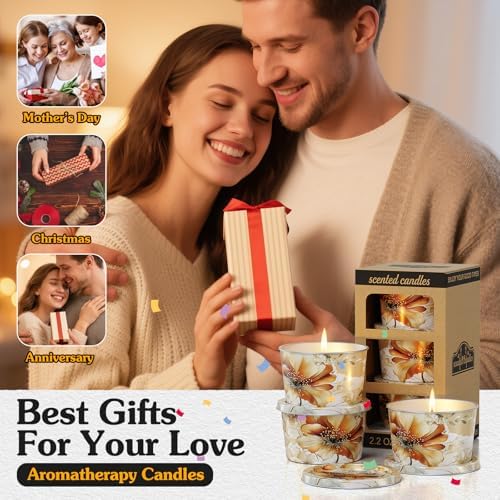 3-Pack Aromatherapy Candle Set Travel Size Jasmine Musk Sandalwood