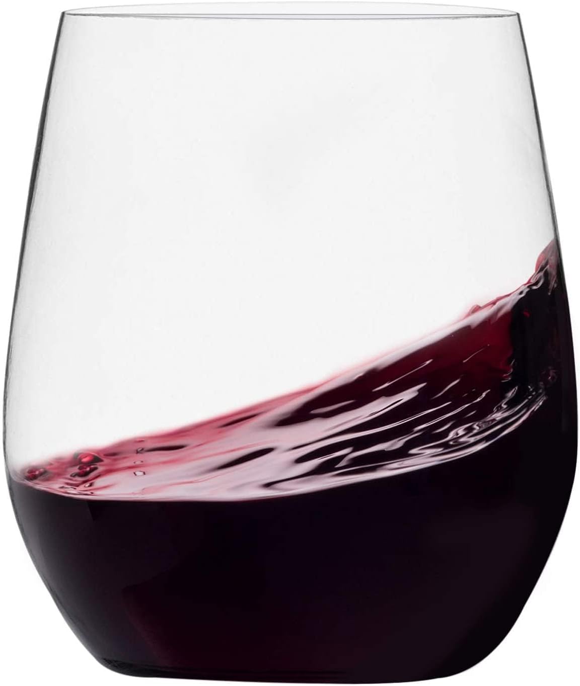 Munfix 48 Pack Clear Plastic Stemless Wine Glasses