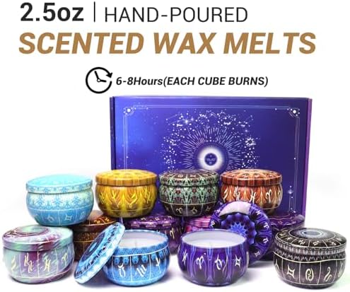 12 Pack Constellation Scented Candles Gift Set