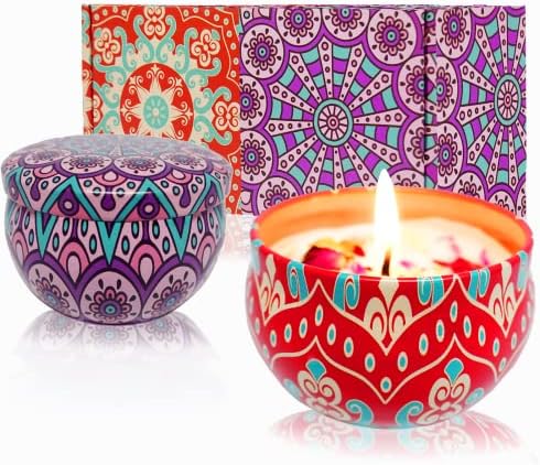 YouLain Scented Candles 2 Pack - 25 Oz Soy Wax Aromatherapy Set