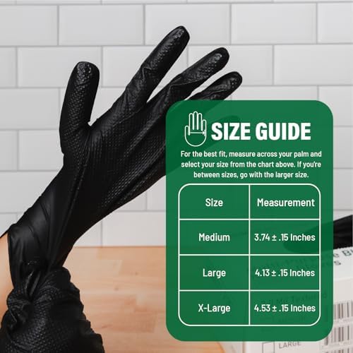 Humboldts Secret Black Nitrile Gloves Disposable Latex Free Powder Free