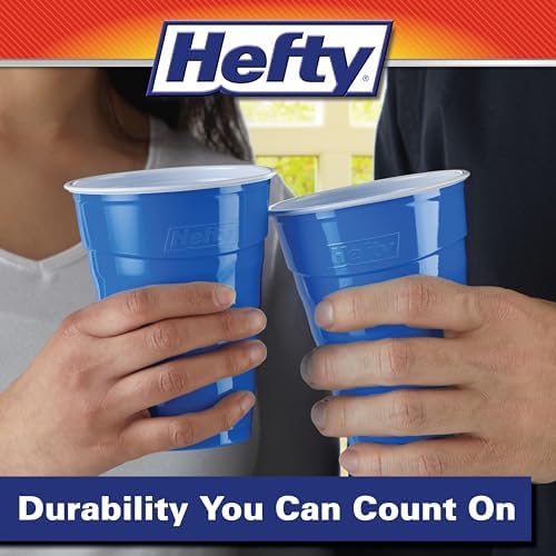 Hefty Party On Disposable Plastic Cups 18 Oz 120 Count