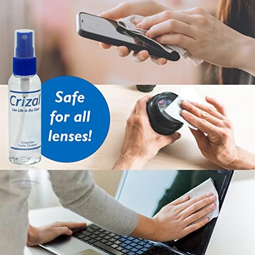 Crizal Lens Cleaner Kit 2oz Spray Microfiber Cloth 3pk