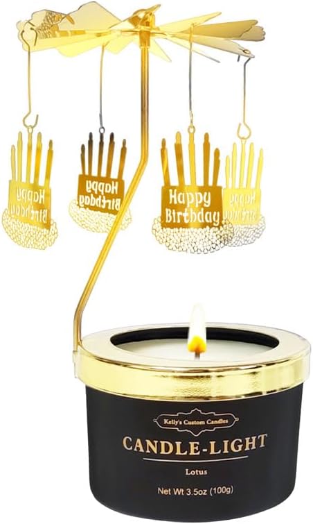 Kellys Custom Candles Rotating Birthday Cake Scented Candle Set
