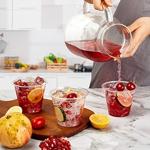 Lilymicky 200 Pack 9 Oz Clear Plastic Cups for Parties and Events