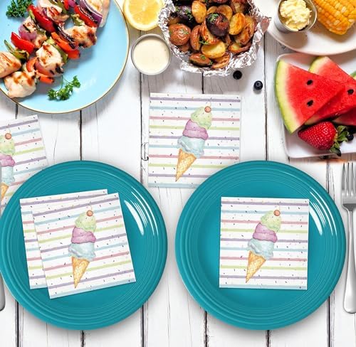 Gift Boutique Ice Cream Cone Napkins for Birthday Parties