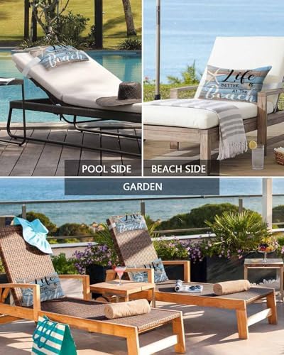 Beach Life Starfish Head Pillow for Recliner and Lawn Chair