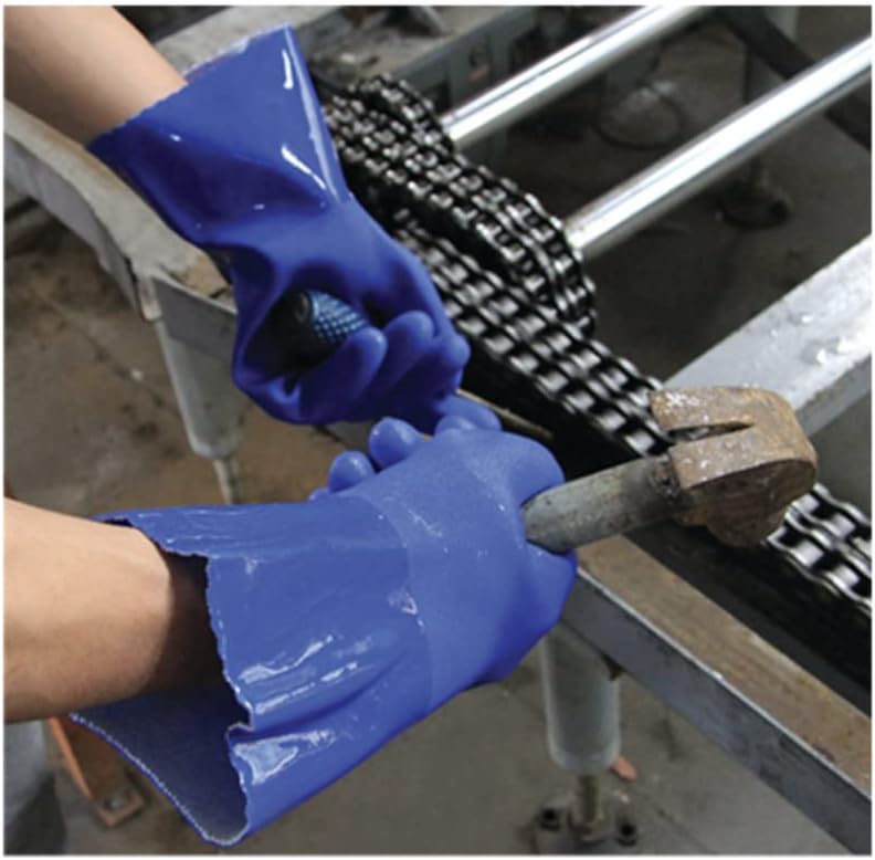 2 Paris Ultimate Rubber PVC Gloves with Cotton Lining