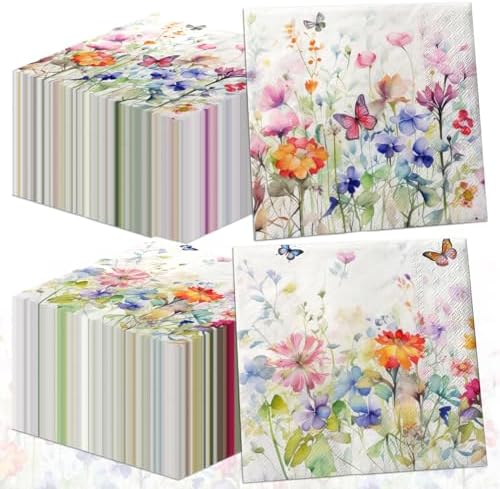 Wildflower Themed Party Napkins 40PCS