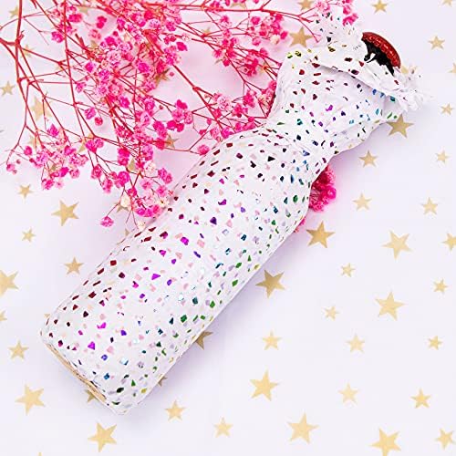 MR FIVE 25 Sheets Rainbow Glitter Tissue Paper for Gift Wrapping