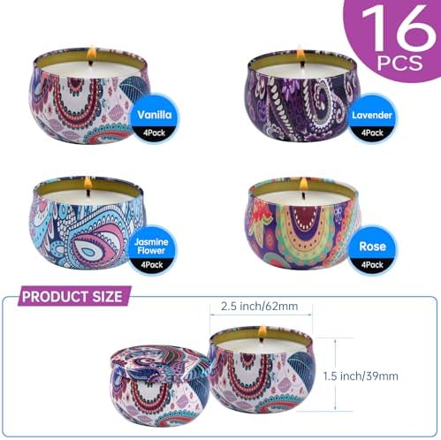 kedtui Scented Candles Gift Set 16 Pack