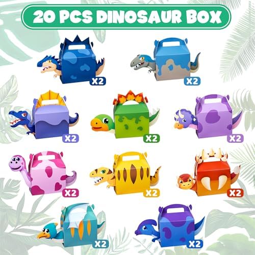 DMIGHT Dinosaur Party Favor Boxes for Kids