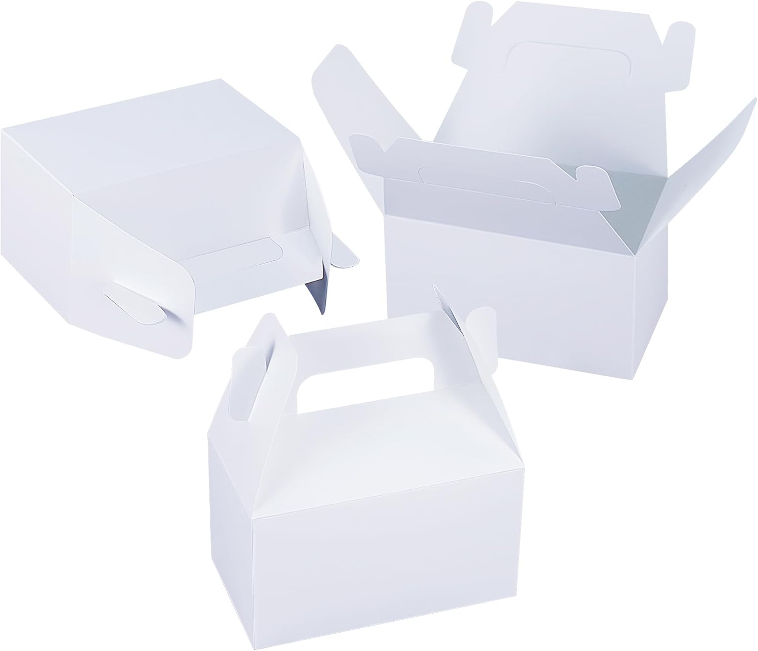 24 Pcs White Gable Boxes for Party Favors