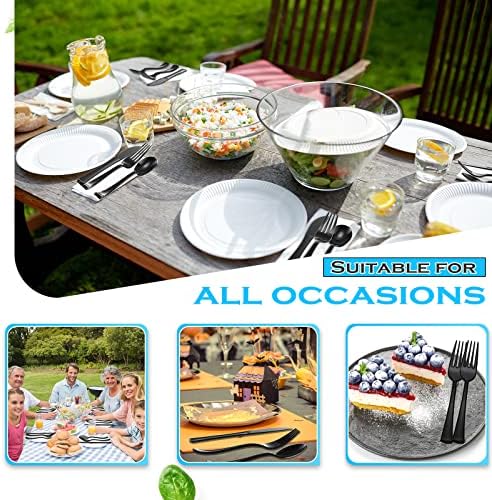 Minatee 150 Pieces Heavy Duty Plastic Cutlery Set