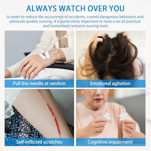 2PCS Anti-Scratch Restraint Gloves for Elderly Use