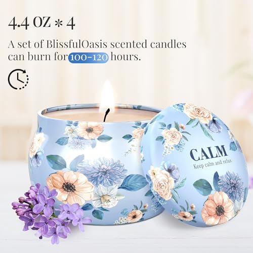 Blissful Oasis Scented Candles 4 Pack Set