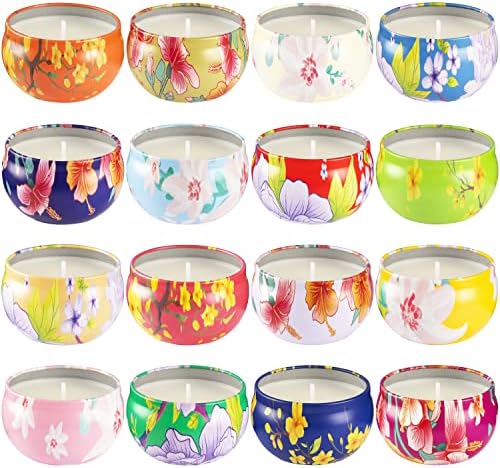 16 Pack 25oz Ladies Scented Candle Flower Set