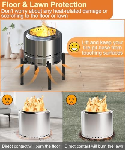 Garbuildman Firepit Stand for 15-27 Inch Fire Pits