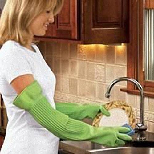 Arms Length Rubber Latex Cleaning Gloves 1 Pair