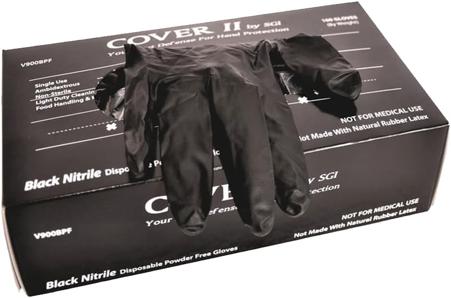 InkBed Nitrile Gloves 5 Mil Textured Chemical Resistant