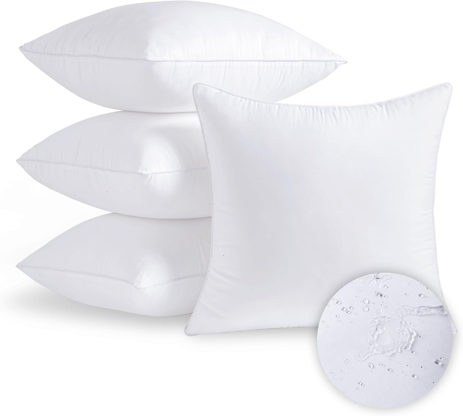 18x18 Waterproof Pillow Inserts Set of 4
