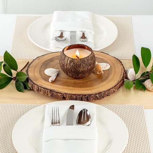 Restaurantware Coconut Shell Candle Vanilla Scented