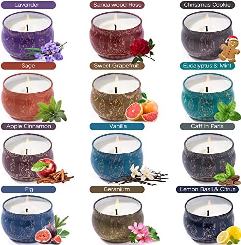Scented Candles Gift Set for Women with 12 Constellations