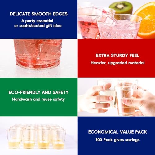 JOLLY CHEF 100 Pack 10 Oz Gold Plastic Cups