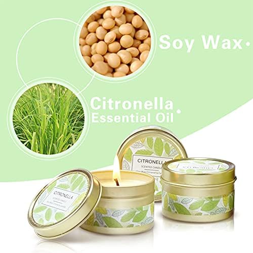 SCENTORINI Citronella Candles Outdoor Gift Set 6 Pack