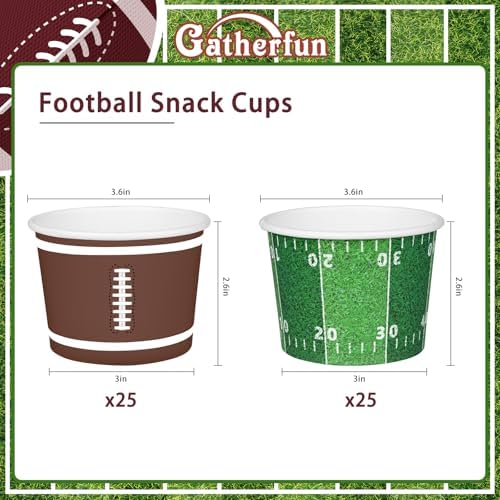 Gatherfun Football Snack Cup Kit for 50 Guests