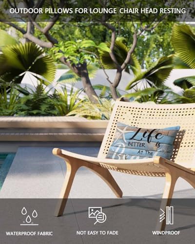 Beach Life Starfish Head Pillow for Recliner and Lawn Chair