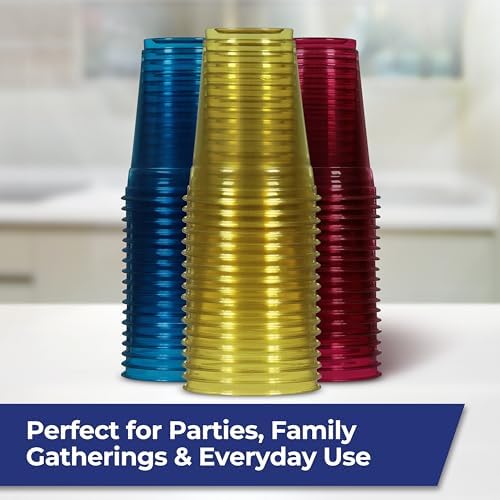 Hefty Tinted Plastic Cups 18 Ounce 54 Count