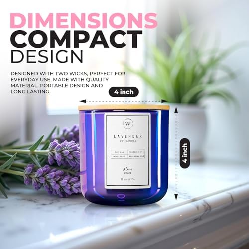 Waxily Lavender Soy Candle - 12oz Clean Burn