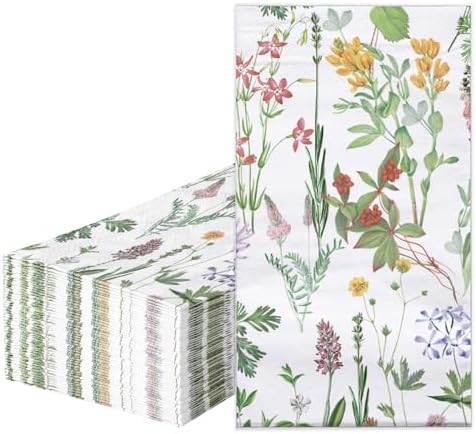 RUSPEPA Wild Flower Paper Napkins 3 Ply 43 x 75 50 Pack