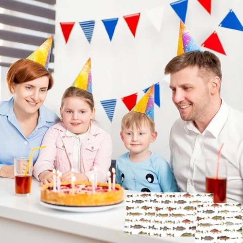 Gone Fishing Birthday Napkins 40Pcs Decor Set