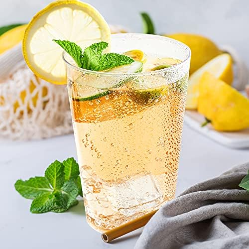 FOCUSLINE 12 oz Clear Plastic Cups 100 Count