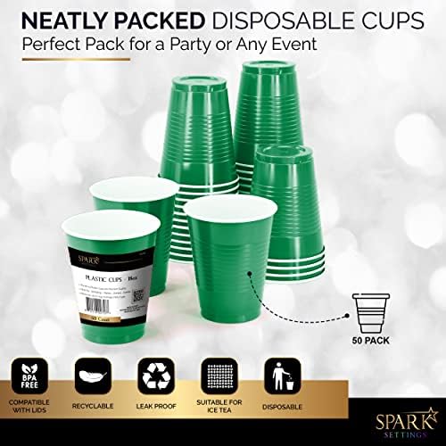 Disposable Cups 18-Ounce Red Party Cups 50 Pack