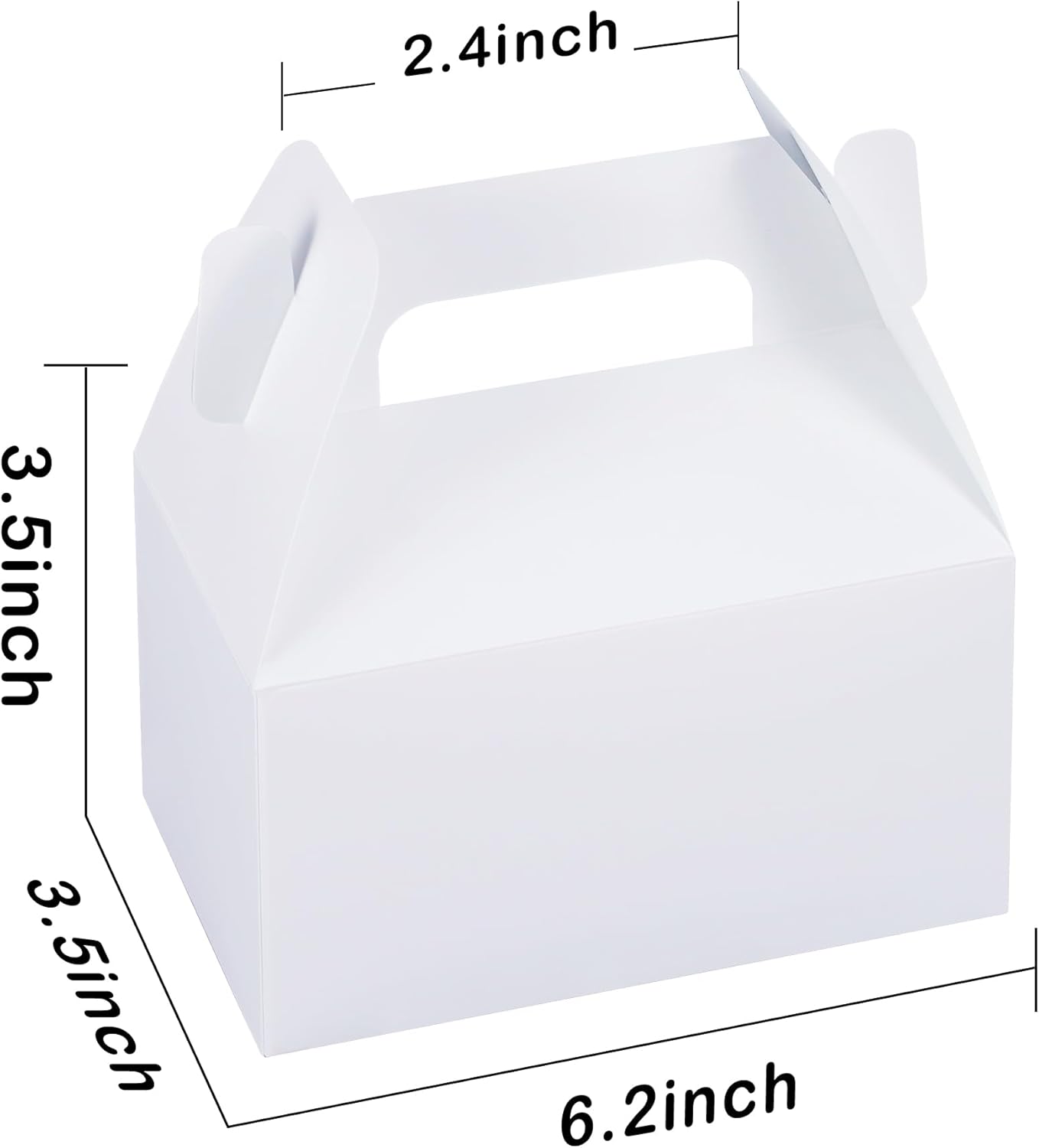 24 Pcs White Gable Boxes for Party Favors