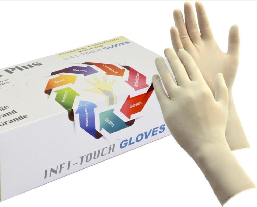Infi-Touch Powder Free Latex Gloves 9 100 Count