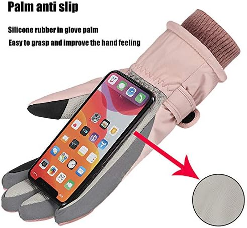 Mens Winter Windproof Touchscreen Velvet Gloves for Cold Weather