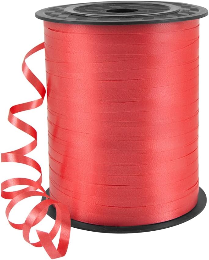 HimBen 500 Yards 316 Inch Curling Ribbon Red