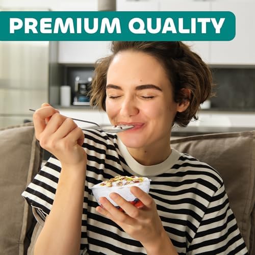 JoyServe Clear Mini Plastic Bowls 50 Pack 6 Oz