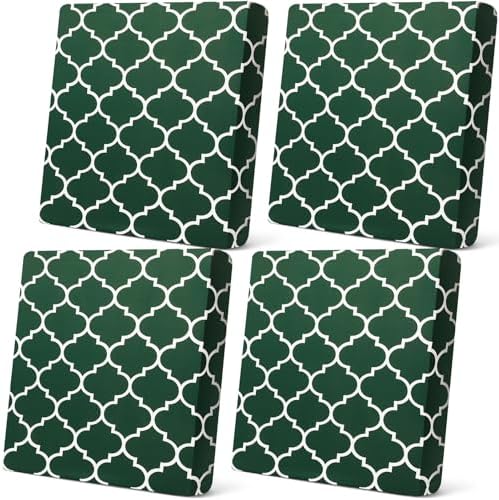 Newwiee 4 Pcs Waterproof Outdoor Cushion Covers Dark Green