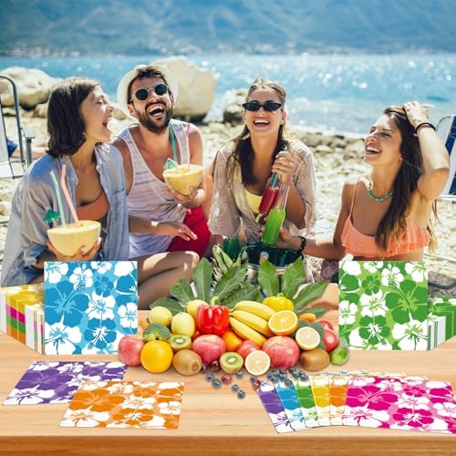 120 Pcs Hibiscus Paper Napkins Summer Party Decorations