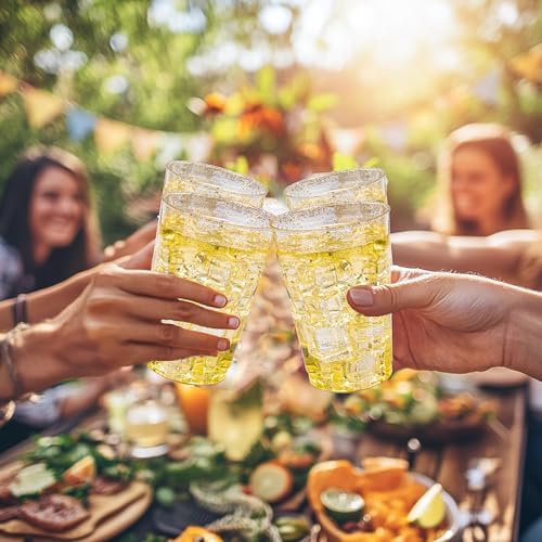 12oz Gold Glitter Disposable Cups 100 Pack