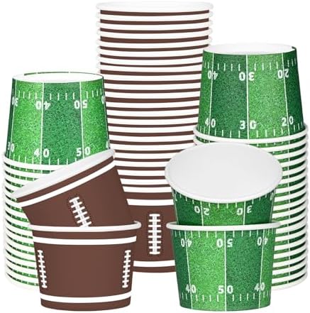 Gatherfun Football Snack Cup Kit for 50 Guests