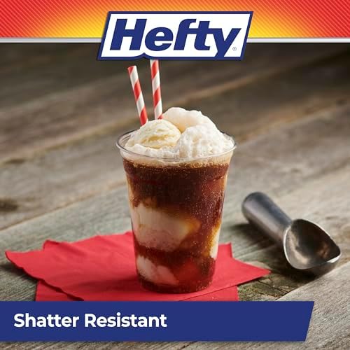Hefty Party Perfect Clear Plastic Cups 28 Count 18 Ounce