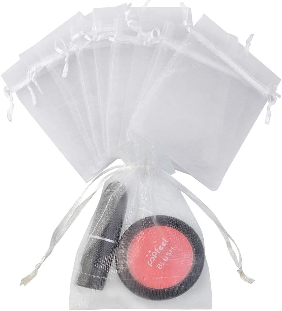 50pcs Mix Color Organza Bags with Satin Drawstring
