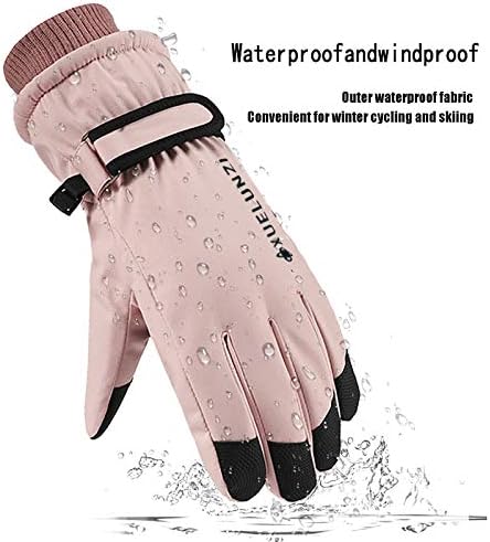 Mens Winter Windproof Touchscreen Velvet Gloves for Cold Weather